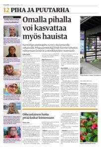 Kuvakaappaus verkkosivustosta. Kuvassa on valkoisia värejä. Näyttää 6 henkilöä. Sisältää myös tekstiä, sanomalehteä, uutisia.
