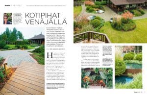 Tekninen piirustus. Kuvassa on valkoisia värejä. Näyttää yhden henkilön. Sisältää myös kasvin, tekstin, puun.