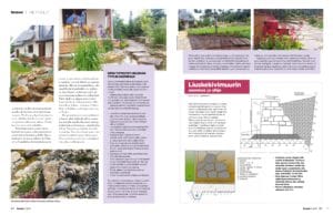 Aikajana. Kuvassa on valkoisia värejä. Sisältää myös tekstiä, kasvia, puuta.