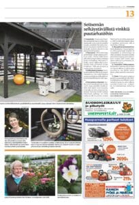 Kaavio. Kuvassa on valkoinen ja harmaa väri. Sisältää urheilupallon, ihmisen ja kasvin. Näyttää 2 henkilöä. Sisältää myös tekstiä, kukkaa, sanomalehteä.