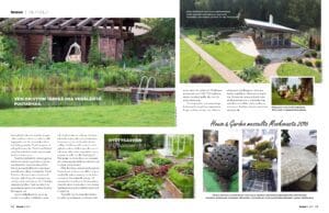 Kollaasi talosta. Kuvassa on valkoinen ja vihreä väri. Sisältää myös tekstiä, kasvia, ulkona.