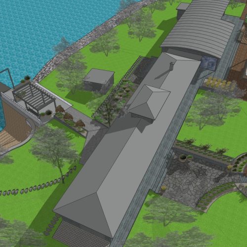 Kaavio, tekninen piirustus, kartta. Kuvassa on harmaa ja vihreä sekä sinivihreä värit. Sisältää myös talon, kaupunkisuunnittelun.