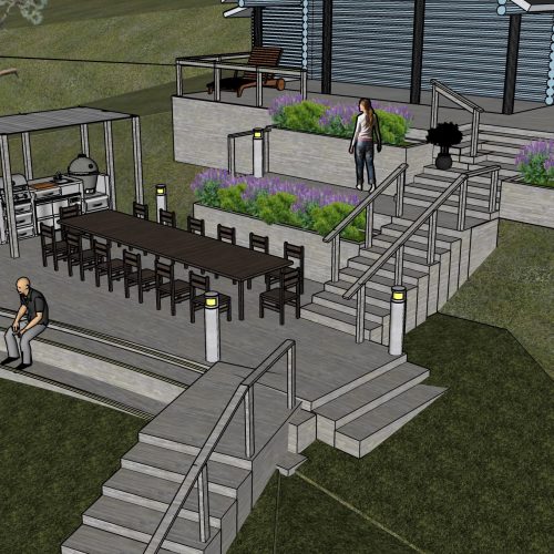 Pari ihmistä istumassa penkillä pihalla. Kuvassa on harmaat värit. Sisältää myös PC-pelin, kuvakaappauksen, videopeliohjelmiston.